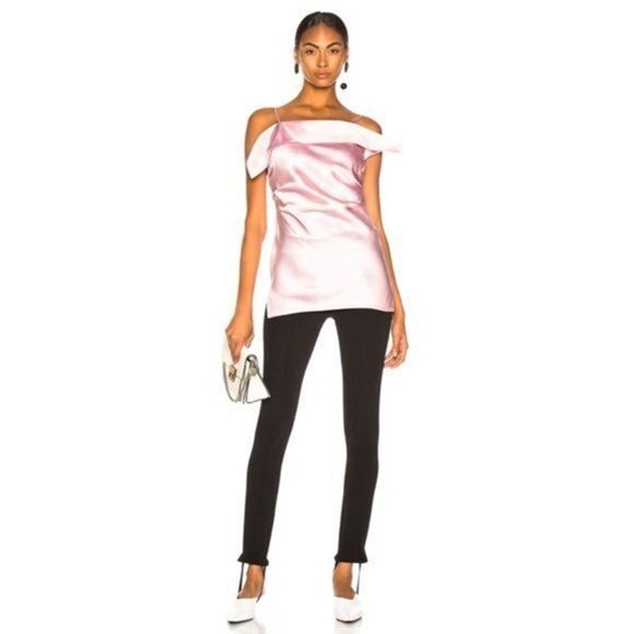 Helmut Lang Tops - HELMUT LANG Front Drape Satin Top Rose Quartz Size 2 NWOT